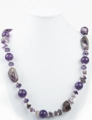 Aksesuarlı Amethyst Kolye
