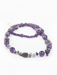 Aksesuarlı Amethyst Kolye