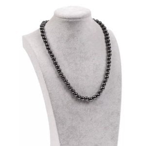 Hematit Kolye  8mm doğaltaş dizi kolye.