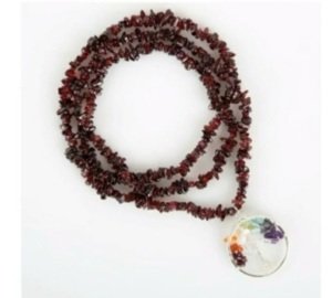 Yaşam Ağacı Kolye,Lâl, garnet zincir.