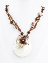 Sedef El İşçiliği Kolye (Tek Ürün)