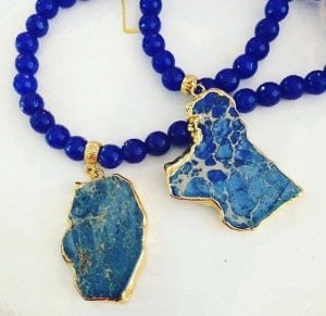 Varasit akik zincirli kolye