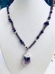 J'AIME Kristal zincirli Amethyst