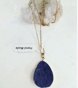 J'AIME Altın kaplama amethyst kolye