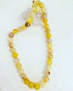 İri taneli sitrin kolye