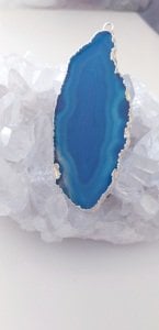 Mavi levha akik ,kolye .kolye ucu .