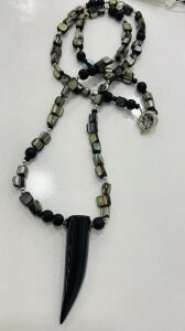 DOĞAL TAŞ ERKEK KOLYE ONİKS ,SEDEF