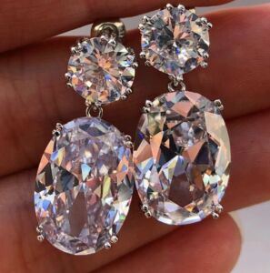 ANGEL. İRİ  TAŞLI  KRİSTAL KÜPE